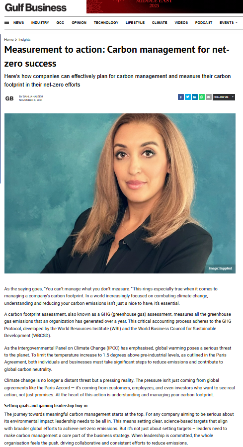 Gulf Business 1: archived source for Measurement to action: Carbon management for net-zero success